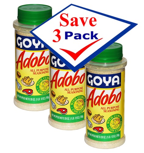 Adobo Goya with Cumin 28 Oz Pack of 3
